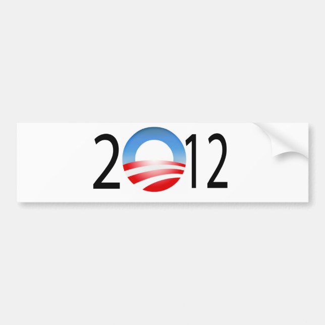 PEGATINA PARA COCHE OBAMA 2012 (Frente)