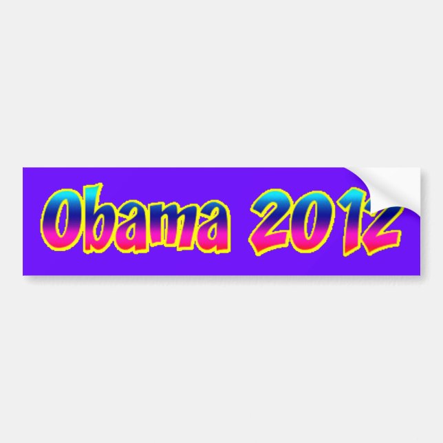 Pegatina Para Coche Obama 2012 (Frente)
