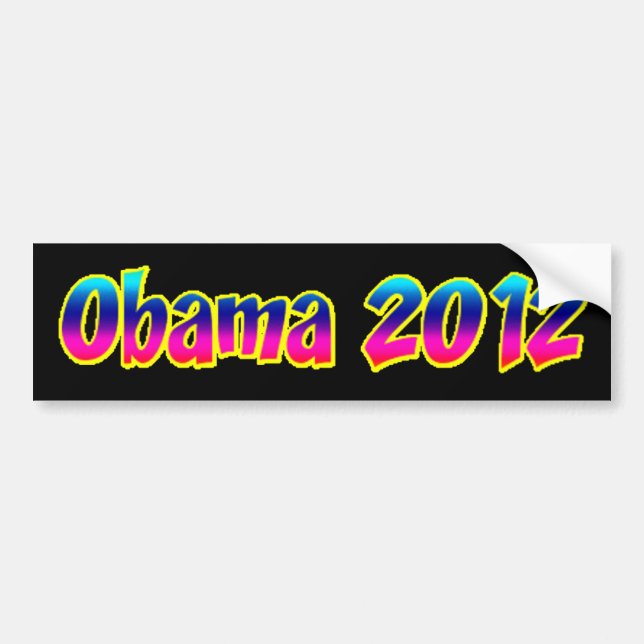 Pegatina Para Coche Obama 2012 (Frente)