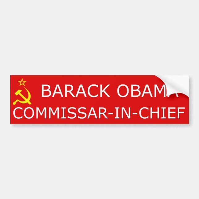 Pegatina Para Coche Obama anti: Commissar-en-Jefe (Frente)