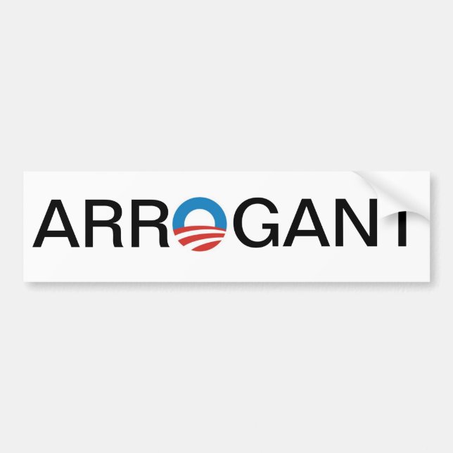 Pegatina Para Coche Obama arrogante (Frente)