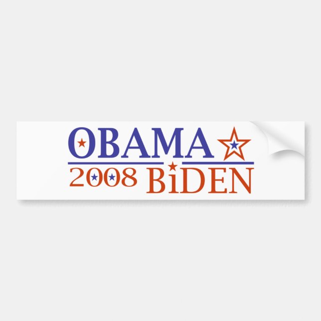 Pegatina Para Coche Obama Biden 08 (Frente)