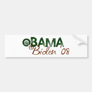 Pegatina Para Coche Obama Biden 2008 (edición verde)