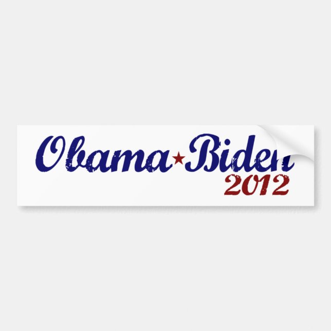 Pegatina Para Coche Obama Biden 2012 (Frente)