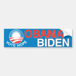 Pegatina Para Coche Obama Biden - esperanza del voto