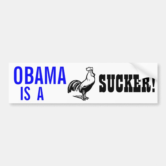 Pegatina Para Coche ¡Obama chupa!! (Frente)