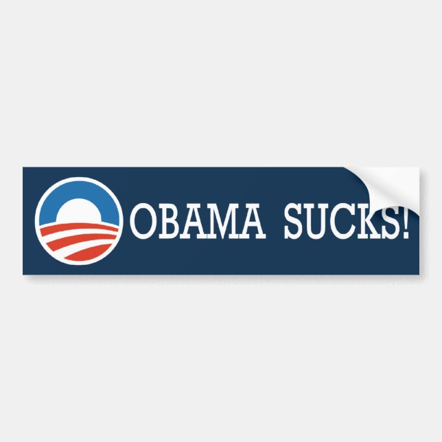 PEGATINA PARA COCHE ¡OBAMA CHUPA! (Frente)
