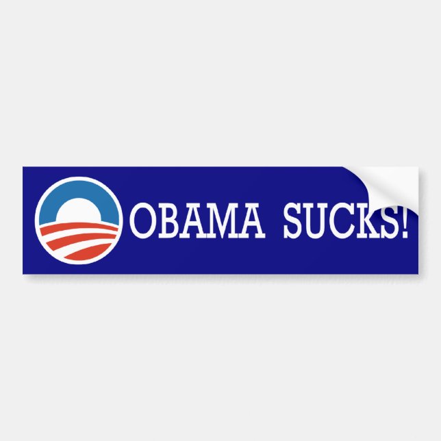 PEGATINA PARA COCHE ¡OBAMA CHUPA! (Frente)