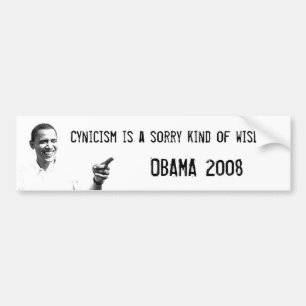 Pegatina Para Coche ¡Obama, cinismo no es sabiduría!