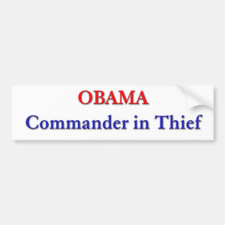 Pegatina Para Coche Obama - comandante en el ladrón Bumpersticker