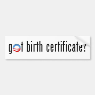 Pegatina Para Coche ¿Obama, conseguido la partida de nacimiento?