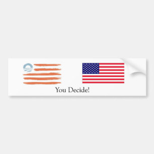Pegatina Para Coche Obama-contra-Romney banderas. ¡Usted decide!