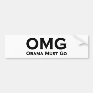 Pegatina Para Coche Obama debe ir Obama anti