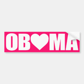 PEGATINA PARA COCHE ""OBAMA" DELETREADO CON EL CORAZÓN "