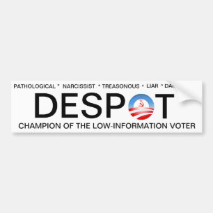 Pegatina Para Coche Obama el déspota