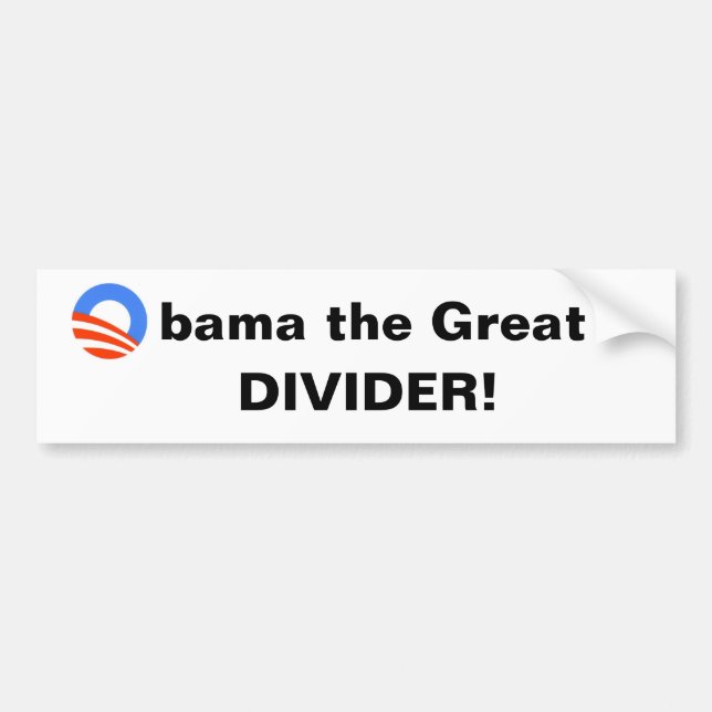 Pegatina Para Coche Obama el grande -- ¡Divisor! (Frente)