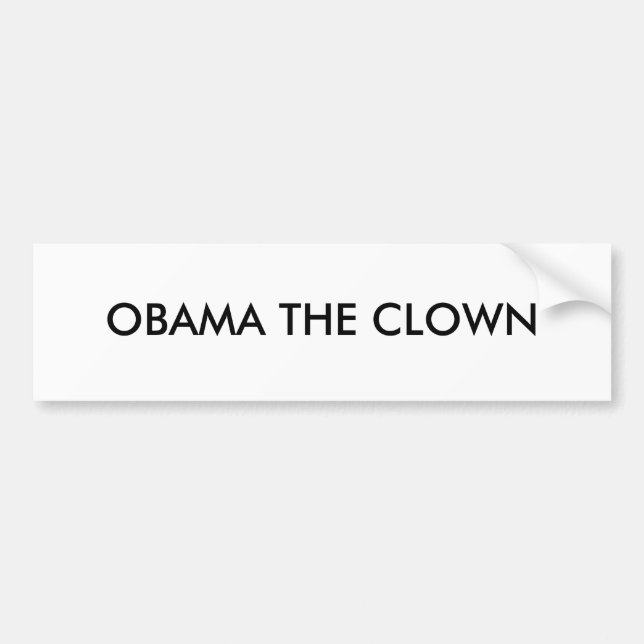 PEGATINA PARA COCHE OBAMA EL PAYASO "PEGATINA " (Frente)