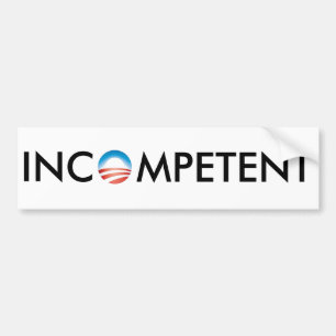 Pegatina Para Coche Obama es incompetente