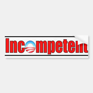 Pegatina Para Coche Obama es incompetente