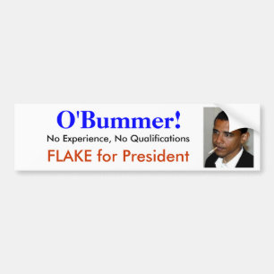 Pegatina Para Coche Obama es O'bummer - un incompetente ninguna