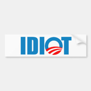 PEGATINA PARA COCHE OBAMA ES UN IDIOTA