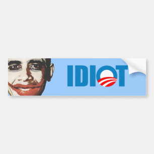 PEGATINA PARA COCHE OBAMA ES UN IDIOTA