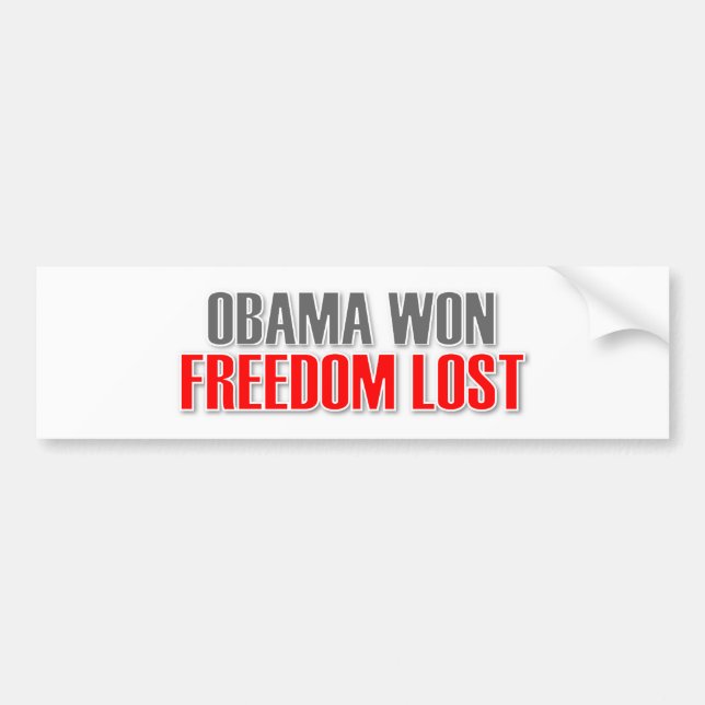 Pegatina Para Coche Obama ganó la libertad perdida (Frente)