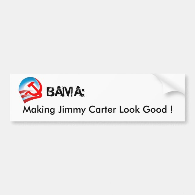 Pegatina Para Coche OBAMA - haciendo Jimmy Carter mirada buena (Frente)