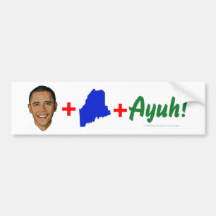 Pegatina Para Coche Obama+Maine+Pegatina para el parachoques de Ayuh