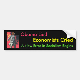 Pegatina Para Coche Obama mintió: Un nuevo error de socialismo
