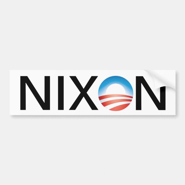 Pegatina Para Coche Obama=Nixon (Frente)