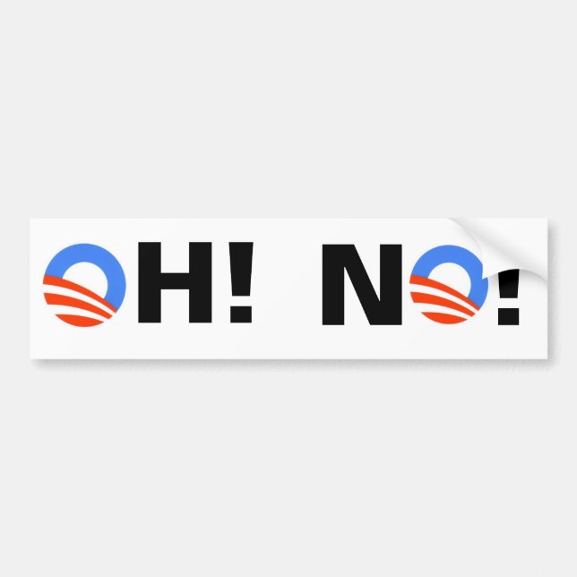 Pegatina Para Coche ¡Obama OH! ¡NO! (Frente)