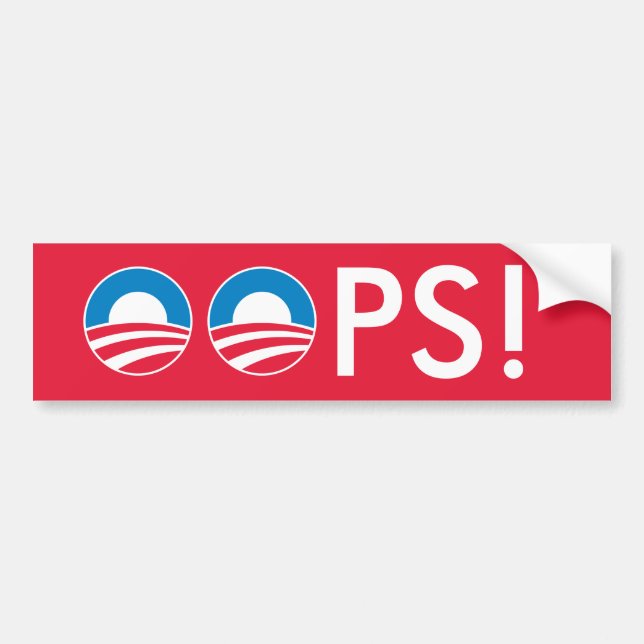 Pegatina Para Coche ¡Obama OOPS! (Frente)