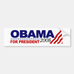 Pegatina Para Coche Obama para el presidente 2008
