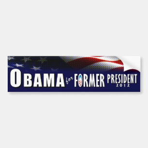 Pegatina Para Coche Obama para el presidente anterior 2012