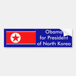 Pegatina Para Coche Obama para el presidente de Corea del Norte