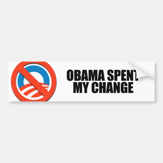 PEGATINA PARA COCHE OBAMA PASÓ MI CAMBIO (Frente)