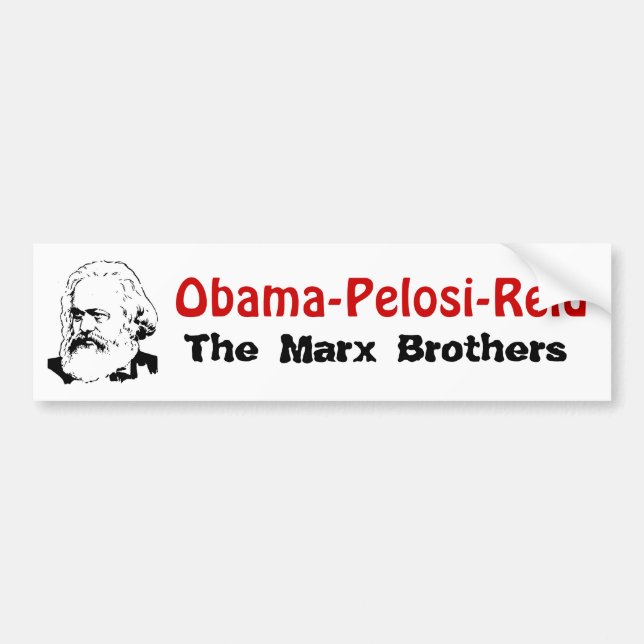 Pegatina Para Coche Obama-Pelosi-Reid - los hermanos de Marx (Frente)