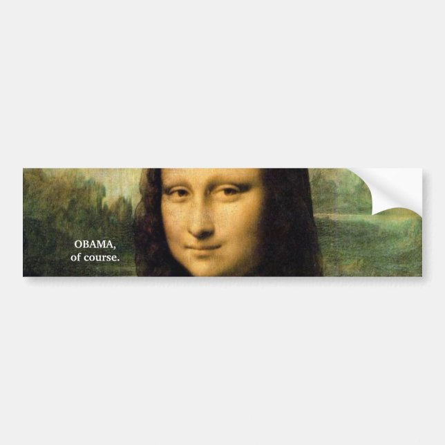 Pegatina Para Coche OBAMA, por supuesto. (Frente)