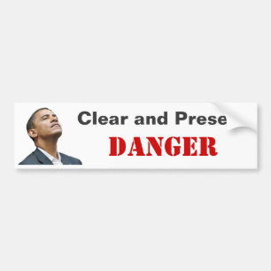 Pegatina Para Coche Obama: Prueba de riesgo claro y presente
