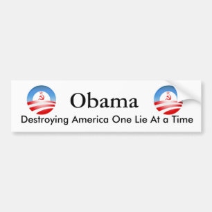 Pegatina Para Coche Obama que destruye América
