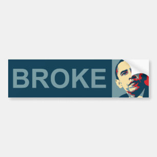 Pegatina Para Coche Obama: Se rompió