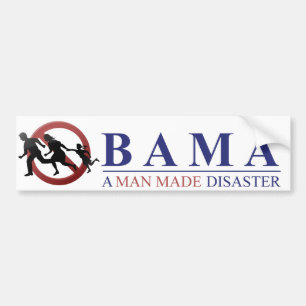 Pegatina Para Coche Obama - un hombre hizo desastre: Amnistía