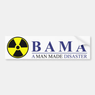 Pegatina Para Coche Obama - un hombre hizo desastre: Nuclear