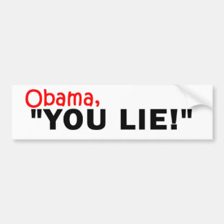 Pegatina Para Coche ¡Obama, usted miente!