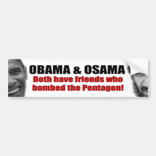 Pegatina Para Coche Obama y Osama