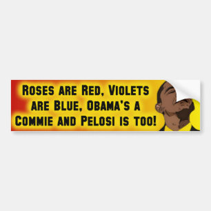 Pegatina Para Coche Obama y Pelose son Commies