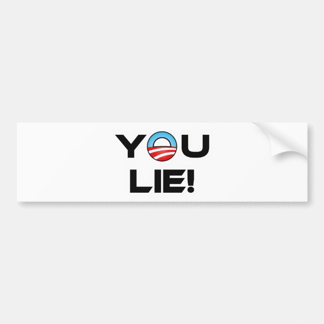 Pegatina Para Coche Obama You Lie (Frente)