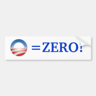 Pegatina Para Coche ¡Obama=Zero!