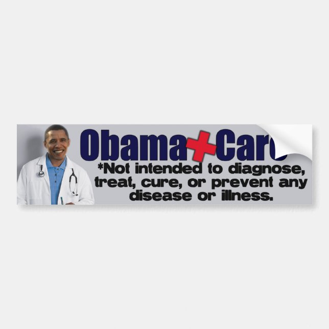 Pegatina Para Coche Obamacare anti - Obama anti (Frente)